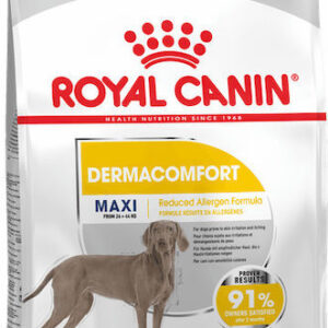 Royal Canin Dermacomfort Maxi 12kg Ξηρά Τροφή χωρίς Γλουτένη για Ενήλικους Σκύλους Μεγαλόσωμων Φυλών με Καλαμπόκι και Ρύζι