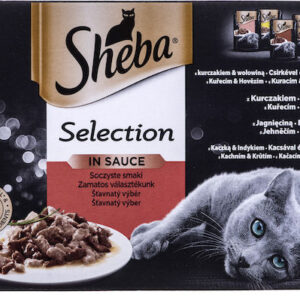 Sheba Selection in Sauce Υγρή Τροφή για Ενήλικες Γάτες σε Φακελάκι με Κοτόπουλο 12x85gr