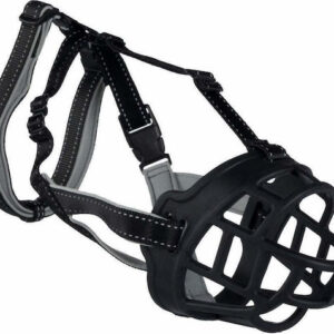 Trixie Flex Φίμωτρο Σκύλου Σιλικόνης Μαύρο Large / Medium 26cm