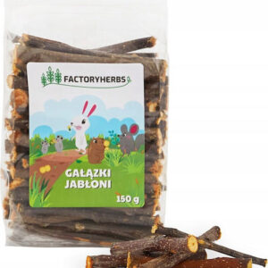 Factoryherbs Apple Tree Branches Treat Rodents Rabbits 150 G